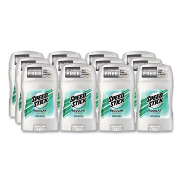 Speed Stick® Deodorant, Regular Scent, 1.8 Oz, White, 12-carton freeshipping - TVN Wholesale